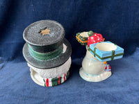 Pair Of Snowman Candle Holders