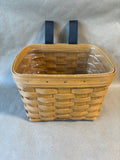 Longaberger Handmade Basket W/ Plastic Liner & Handles (X)