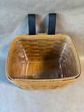 Longaberger Handmade Basket W/ Plastic Liner & Handles (X)