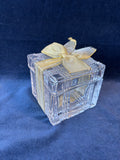Crystal Christmas Box Shaped Box With Bow