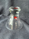 Set Of 7 Santa Stemless Martini Pedestal Glasses