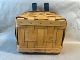 Longaberger Handmade Basket W/ Plastic Liner & Handles (X)
