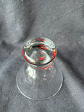 Set Of 7 Santa Stemless Martini Pedestal Glasses