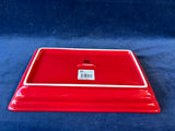 Red Ceramic Caddy Tray