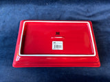 Red Ceramic Caddy Tray