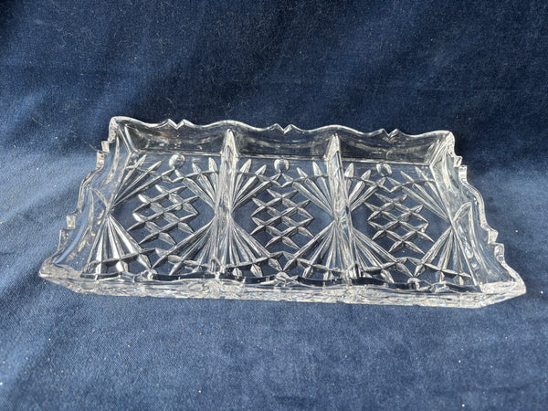 Shannon Crystal Rectangular Divided Tray
