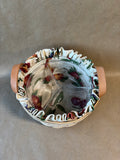 Longaberger Round Basket W/ Fabric Liner & Divided Insert 2000 (CC)
