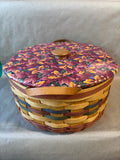 Longaberger 1995 Shades Of Autumn Basket Of Plenty Basket W/Liner And Protector (DD)