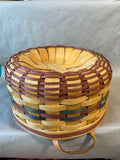 Longaberger 1995 Shades Of Autumn Basket Of Plenty Basket W/Liner And Protector (DD)