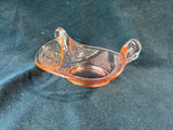 Fenton Style Pink Depression Glass Double Swan Candy Dish *Read Description*