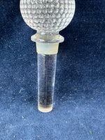 Golf Ball Microphone Bottle Stopper Austrian Lead Crystal by Mikasa