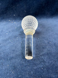 Golf Ball Microphone Bottle Stopper Austrian Lead Crystal by Mikasa