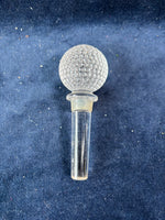 Golf Ball Microphone Bottle Stopper Austrian Lead Crystal by Mikasa