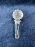 Golf Ball Microphone Bottle Stopper Austrian Lead Crystal by Mikasa