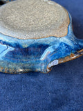 Studio Art Blue/Brown Pottery Spoon Rest;Signed
