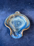 Studio Art Blue/Brown Pottery Spoon Rest;Signed