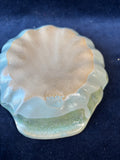 Sea-shell Shaped Pottery Trinket Dish; Signed