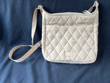 Vera Bradley Wheat Beige Quilted Microfiber Crossbody Bag