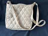 Vera Bradley Wheat Beige Quilted Microfiber Crossbody Bag