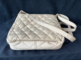 Vera Bradley Wheat Beige Quilted Microfiber Crossbody Bag