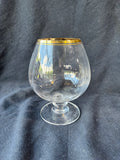 Set Of 4 Jamestown Clear (Gold Trim)by Mikasa Style Brandy Glasses