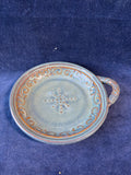Embossed Pottery Dish With Handle