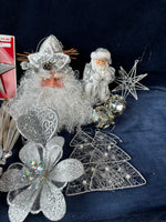 Silver Toned Christmas Ornament Lot