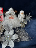 Silver Toned Christmas Ornament Lot