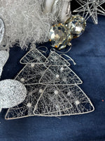Silver Toned Christmas Ornament Lot