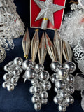 Silver Toned Christmas Ornament Lot