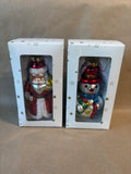 Lot Of 2 Glass Christmas Ornaments