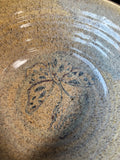 Earth Tone Pottery Bowl With Butterfly Design