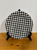 Set Of 4 Melamine Gingham Charger Plates