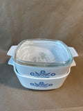Corning Ware Blue Cornflower Dish Lot (2)