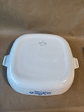 Corning Ware Blue Cornflower Casserole Dish Lot (2)