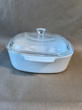 Corning Ware Blue Cornflower Casserole Dish Lot (2)