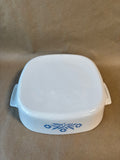 Corning Ware Blue Cornflower Casserole Dish Lot (2)