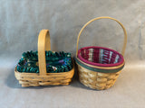 Longaberger Small Basket Lot- 2 Baskets