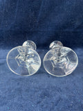 Pair Of Glass Pillar Candle Holders