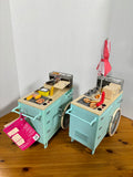 Pair Of Our Generation Hot Dog Cart Stands W/ Some Accessories
