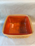Longaberger Tabletop Serving Basket W/ Red Plastic Tray
