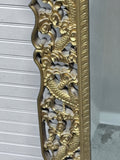 Giltwood Gold Framed Mirror with Asian Style Design/Dragons - Heavy