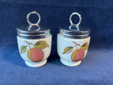 Pair Of Royal Worcester Porcelain Egg Coddler Evesham England (2 Sets Available, Priced Individually)
