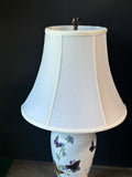 Chinoiserie-Style Porcelain Ginger Jar Table Lamp WORKS *Read Description*