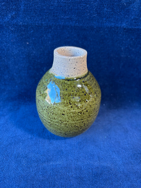 Speckled Green Glaze Bud Vase