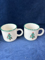 Furio Sponged Christmas Tree China Set 9 PCs