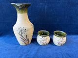 3 Piece SandStone Pitcher And Cup Set