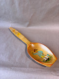 Folk Art Hand-Painted Wooden Bowl & Spoon Set