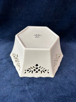 Lenox Shelburne Small Bowl Hexagon Pierced Heart Floral Dish