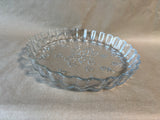 Clear Glass Floral Pie Plate
